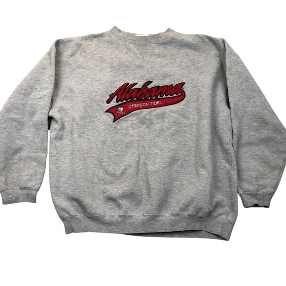 Puma Mens Sweatshirt Size 2XL Alabama Crimson Tide Gray Pullover Crew Neck - Picture 1 of 12